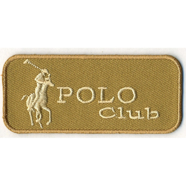 Lot de 3 écussons Polo Club or thermocollants