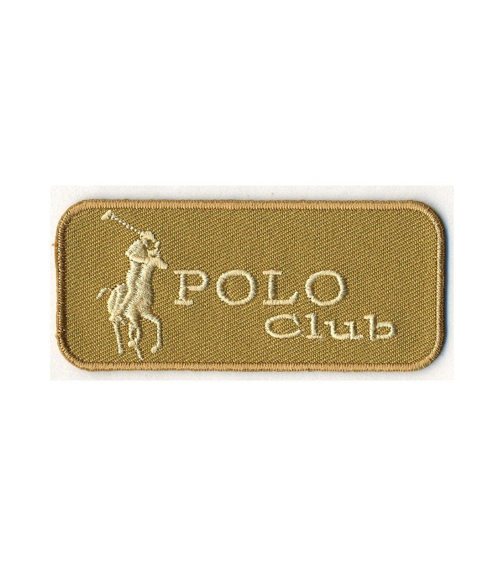 Set di 3 toppe termoadesive Polo Club color oro