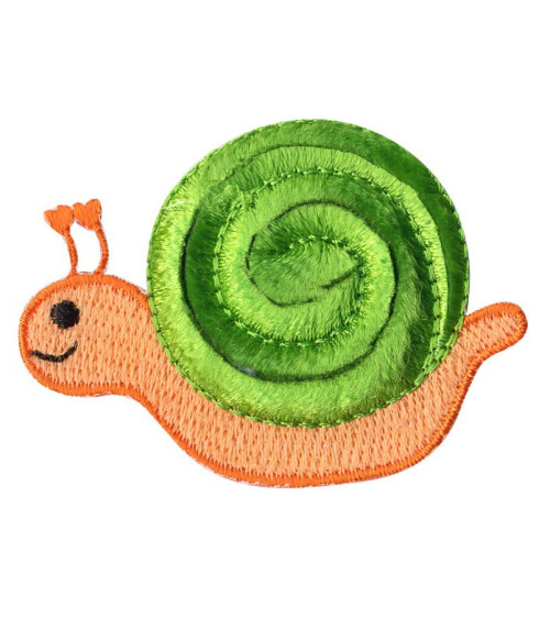 Set of 3 iron-on snail patches