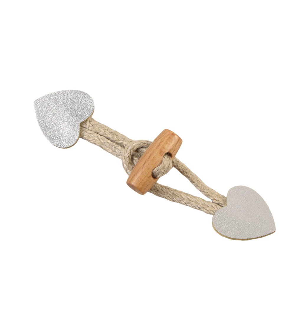 Brandenburg heart imitation leather silver 2.4cm x 10cm