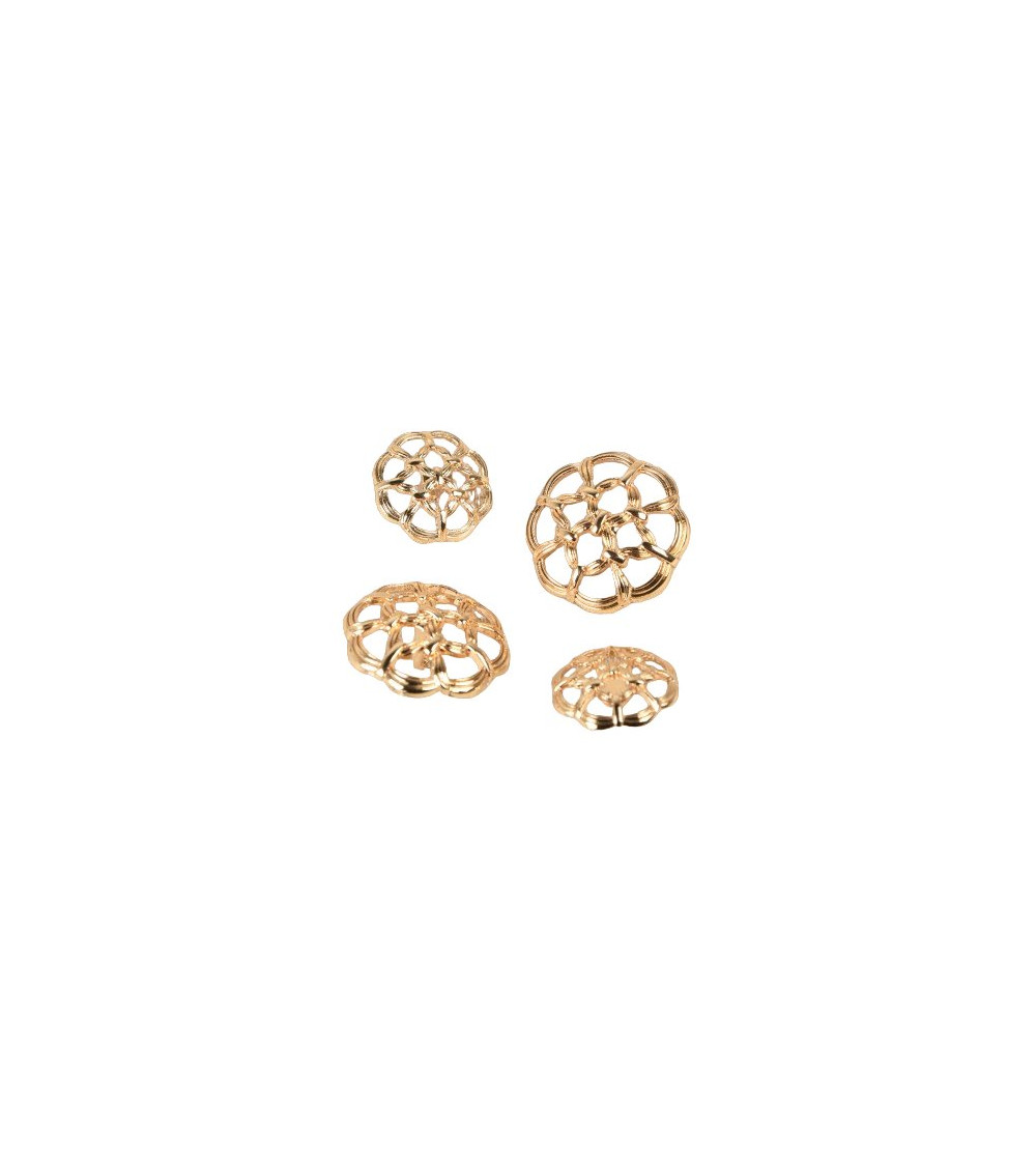 Gold openwork button