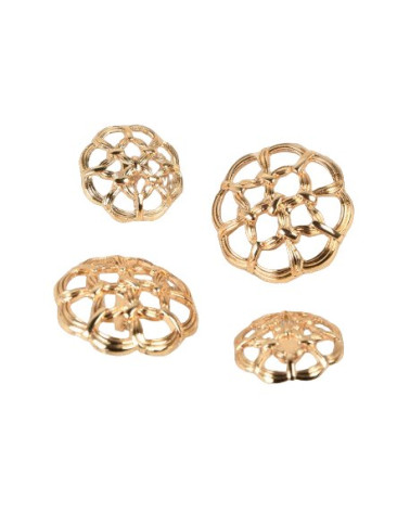 Gold openwork button
