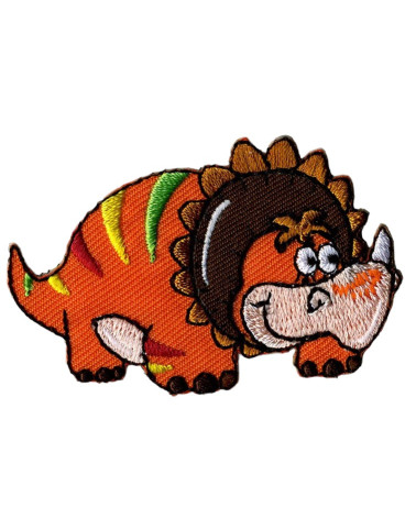 Set di 3 toppe termoadesive con dinosauro arancione