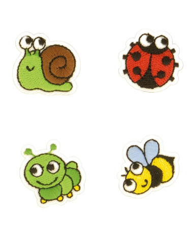 Carte de 4 écussons animaux terre 2cm
