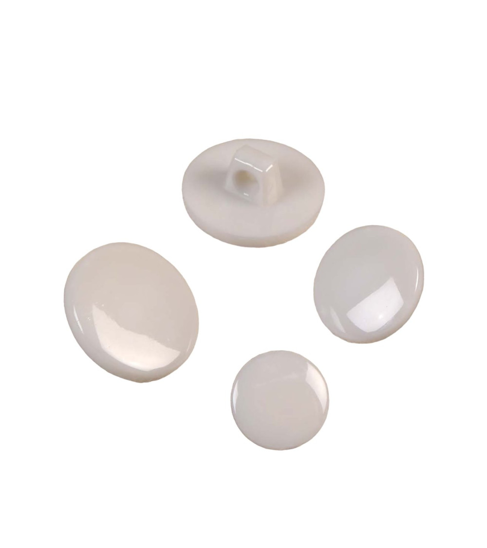 Set of 6 light gray recycled nylon shank buttons