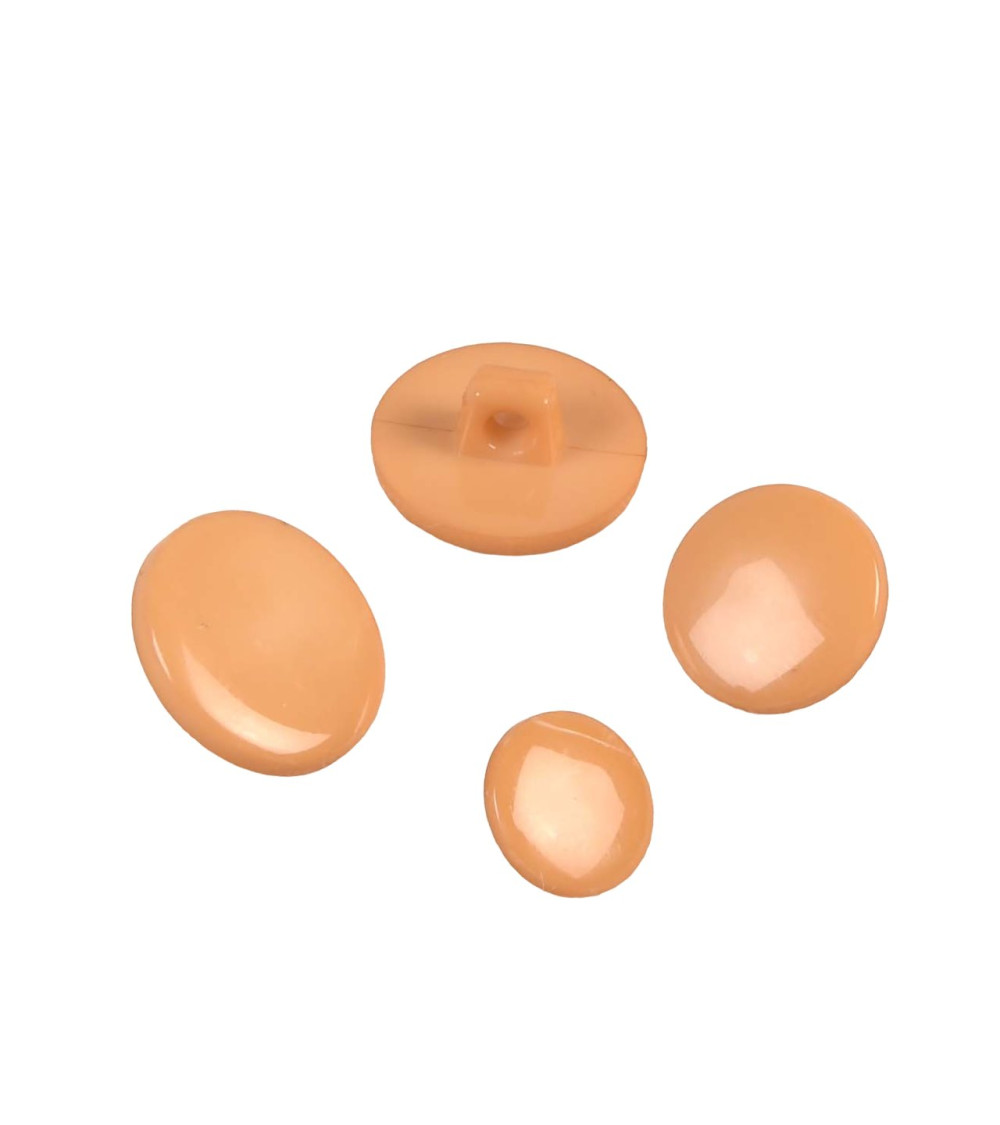 Lot de 6 boutons à queue nylon recylé bronze cognac