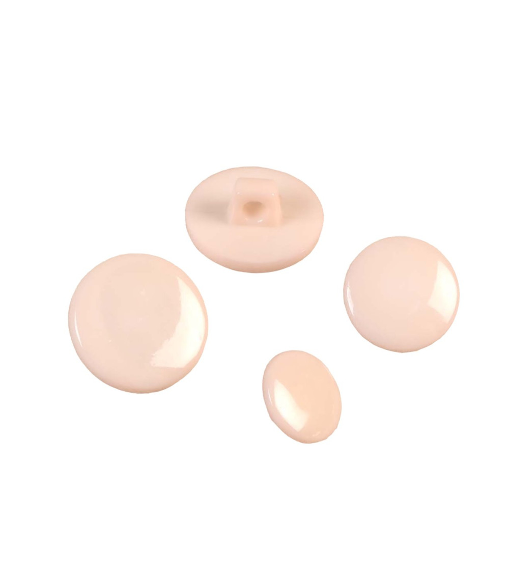 Lot de 6 boutons à queue nylon recylé rose layette