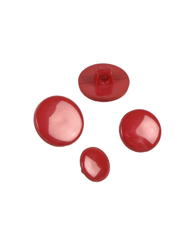 Red recycled nylon shank button