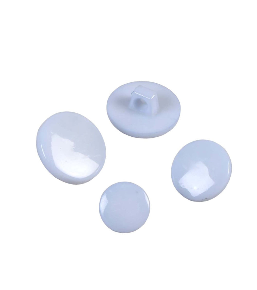 Lot de 6 boutons à queue nylon recylé bleu layette