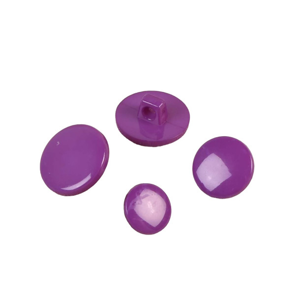Lot de 6 boutons à queue nylon recylé violet lilas