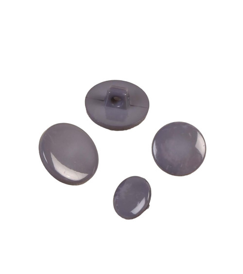 Set of 6 dark gray recycled nylon shank buttons