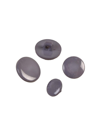 Set of 6 dark gray recycled nylon shank buttons