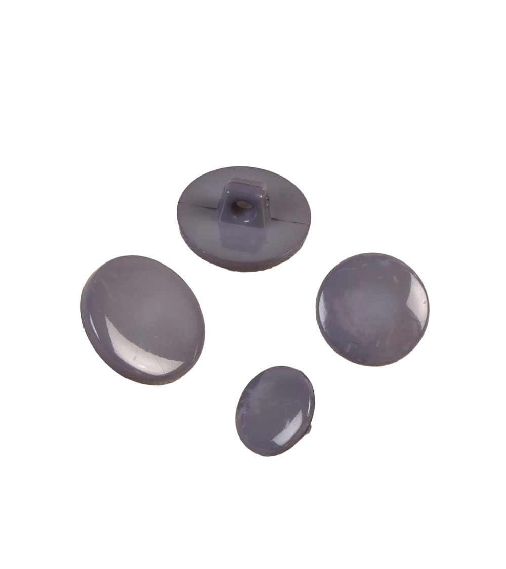Dark gray recycled nylon shank button