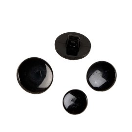 Lot de 6 boutons à queue nylon recylé noir