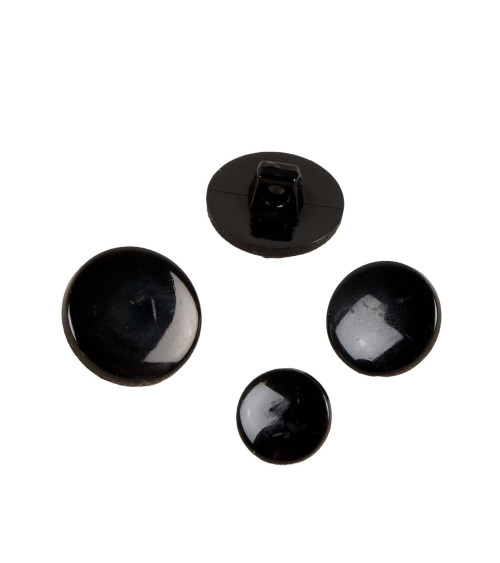 Lot de 6 boutons à queue nylon recylé noir