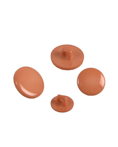Set of 6 pumpkin orange recycled nylon shank buttons