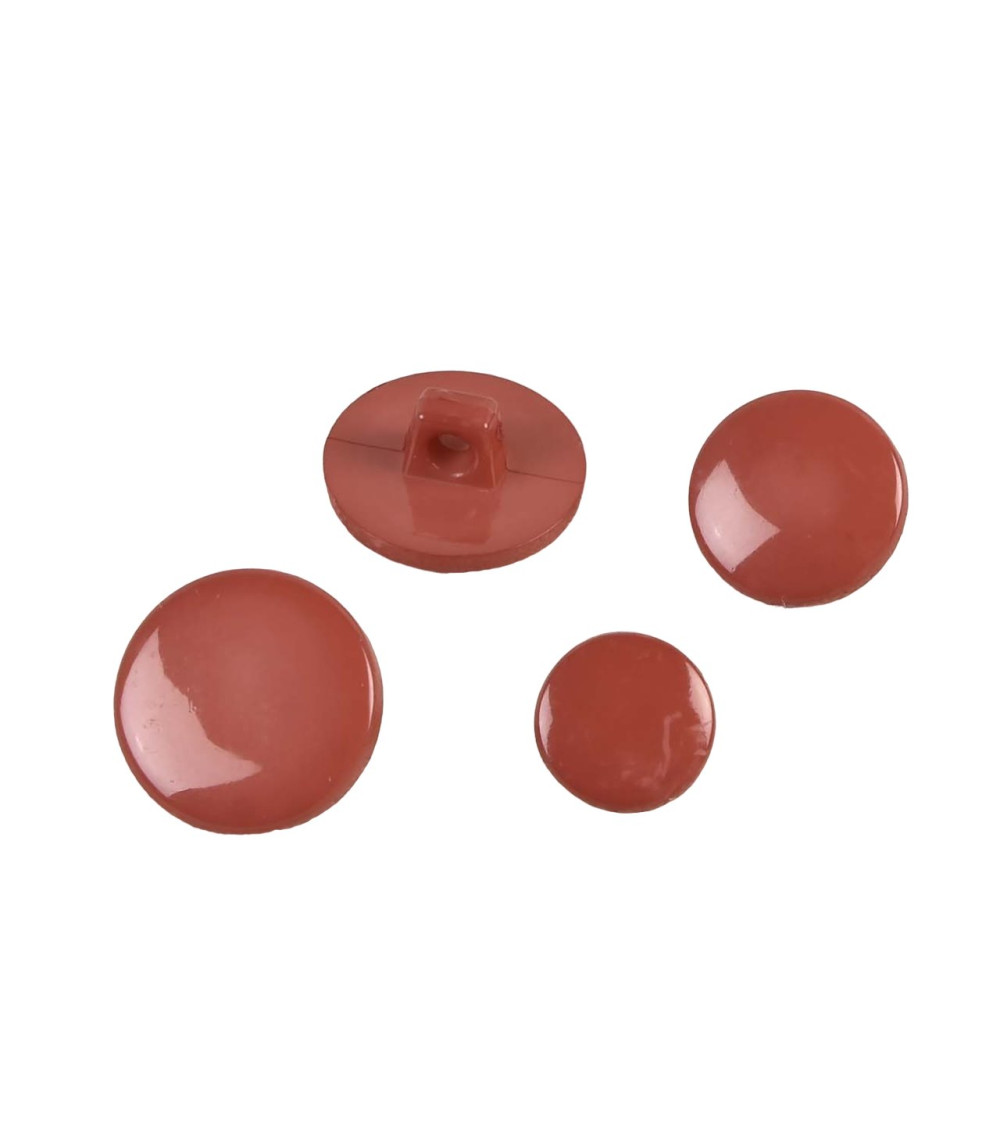 Set of 6 buttons with rust recycled nylon shank