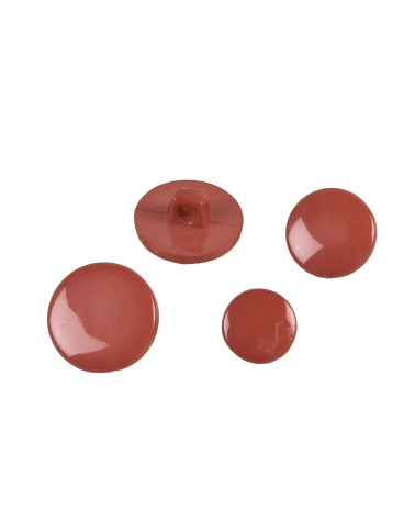 Set mit 6 Knöpfen mit Schaft aus rostigem, recyceltem Nylon
