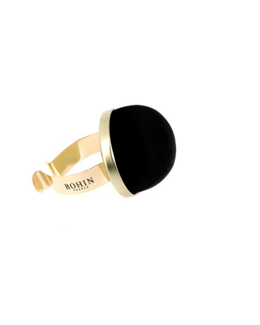 Bracciale Bohin con sfere metalliche in velluto nero