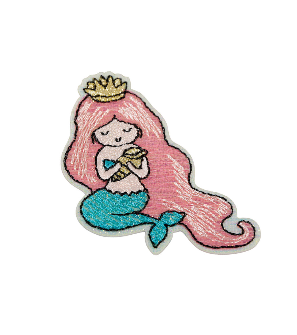 Set of 3 glitter mermaid patches 5.5cm x 4.5cm