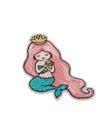 Set of 3 mermaid sequined mermaid badges 5.5cm x 4.5cm