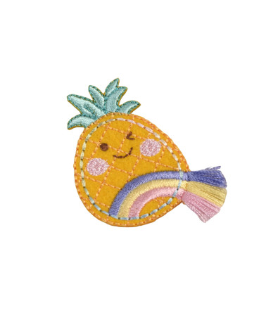 Badge con frange di ananas 5 cm x 3,5 cm