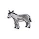 Ecusson âne gris 4x4cm