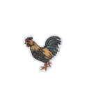 Lot de 3 écussons campagne coq 3,5x3,5cm