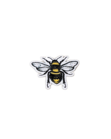 Set of 3 bee campaign patches 3.5x2.5cm
