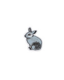 Lot de 3 écussons campagne lapin 3,5x2cm