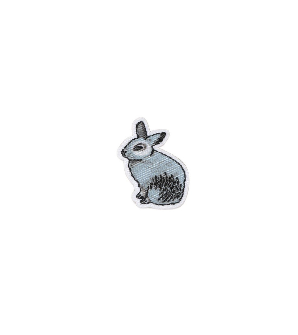 Lot de 3 écussons campagne lapin 3,5x2cm