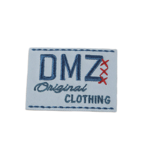 Ecusson thermocollant DMZ bleu 5cmx3,5cm