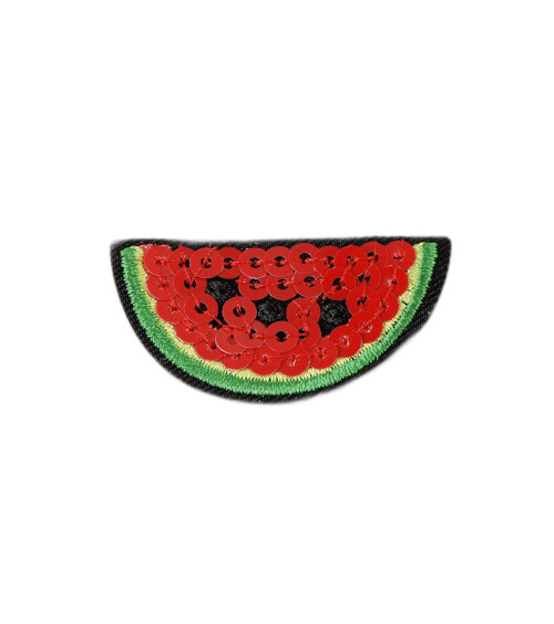 Set of 3 watermelon sequin fruit iron-on patches 3.5cmx3.5cm