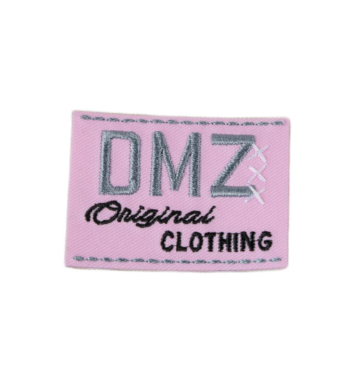 Lot de 3 écussons thermocollants DMZ rose  5cm x3,5cm