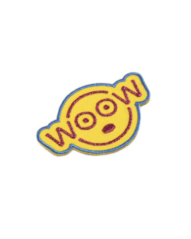 Iron-on patch woow messages 3.5cm x 5.5cm