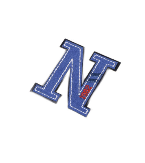 Iron-on patch n 1982 raw denim 5cm x 4.5cm