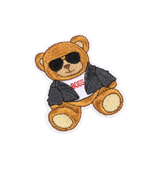 Star boss bear iron-on patch 5.5cm x 4.5cm