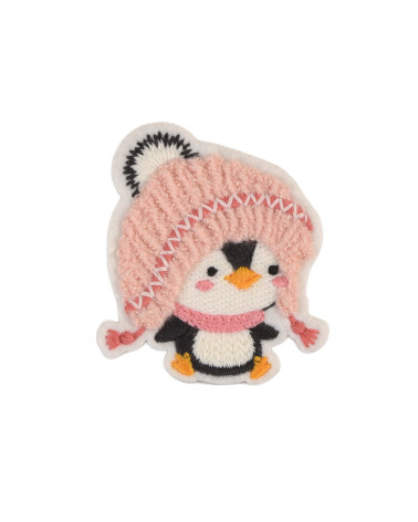 Parche termoadhesivo pingüino polar 6 cm x 5 cm