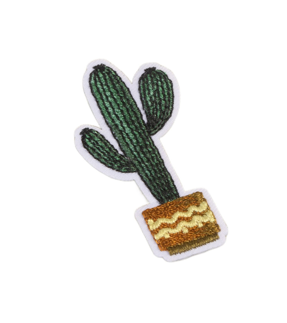 Iron-on patch cactus cactus pot marr 6cm x 3cm