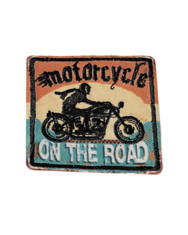 Vintage sport on the road iron-on patch 5.5cm x 5.5cm