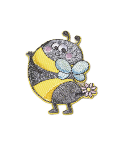 Cute animal bee iron-on patch 5.5cm x 4cm