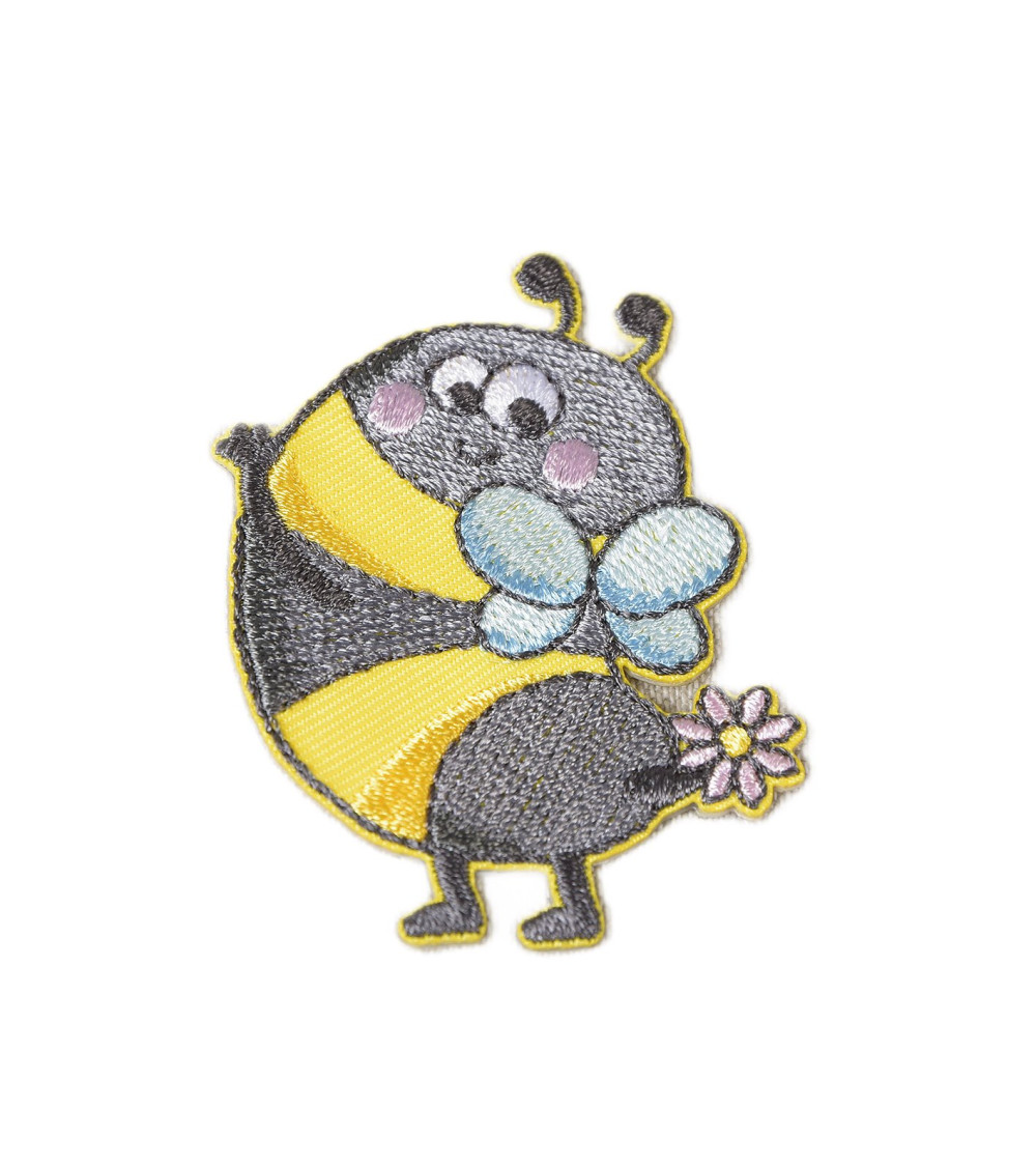 Cute animal bee iron-on patch 5.5cm x 4cm