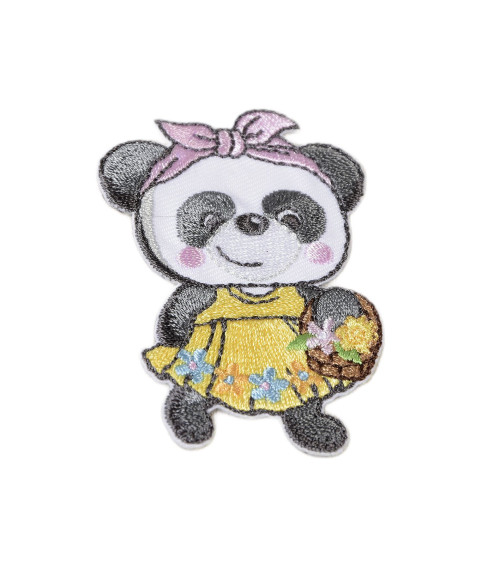 Cute panda animals iron-on patch 6cm x 4.5cm