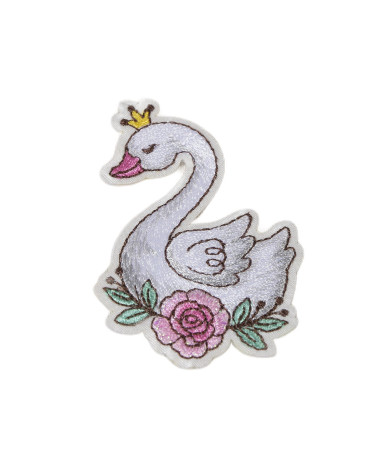 Ecusson thermocollant danse cygne 6cm x 4,5cm