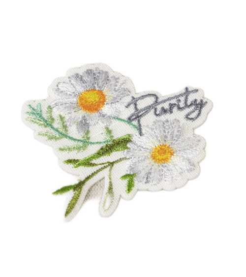 Purity flowers iron-on patch 5cm x 6cm