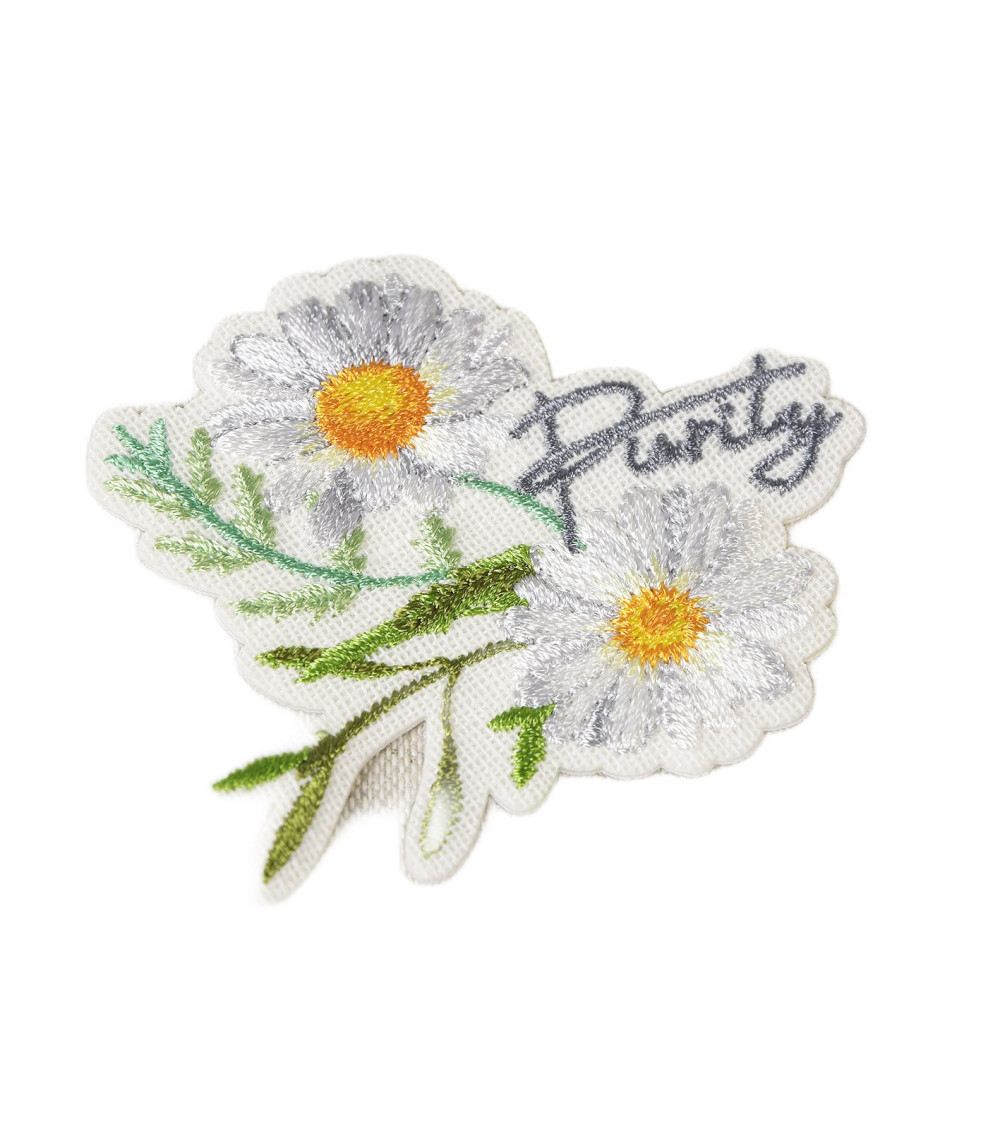 Purity flowers iron-on patch 5cm x 6cm