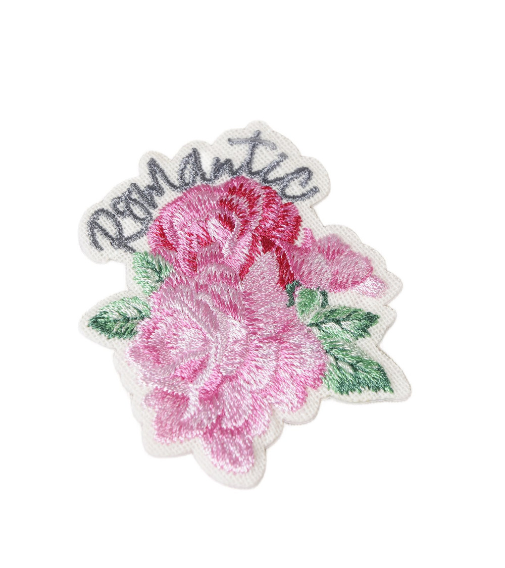 Romantic flowers iron-on patch 5cm x 5.5cm