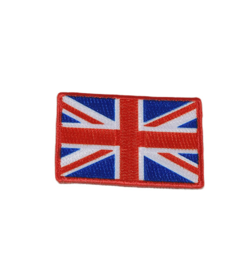 Iron-on patch embroidered UK flags 3cm x 4.5cm