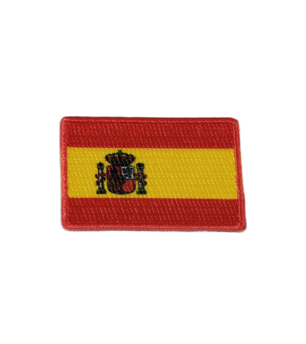 Ecusson thermocollant drapeaux brodés espagne 3cm x 4,5cm