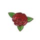 Ecusson thermocollant rose rouge 4cm x 4,5cm